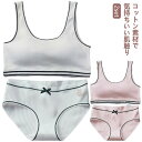 ショーツ リブ パンツ リブ ガールズ レディース ブラジャー ジュニアブラ ジュニア 下着 女子 セット 上下 2点セット 2set 中学生 女の子 ジュニア...