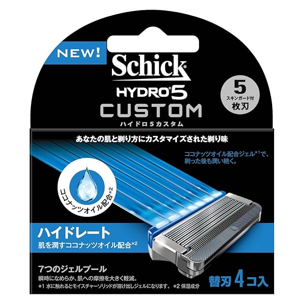 シック Schick 5枚刃 ハイドロ5 カスタム ハイドレート 替刃 4コ入 男性 カミソリ