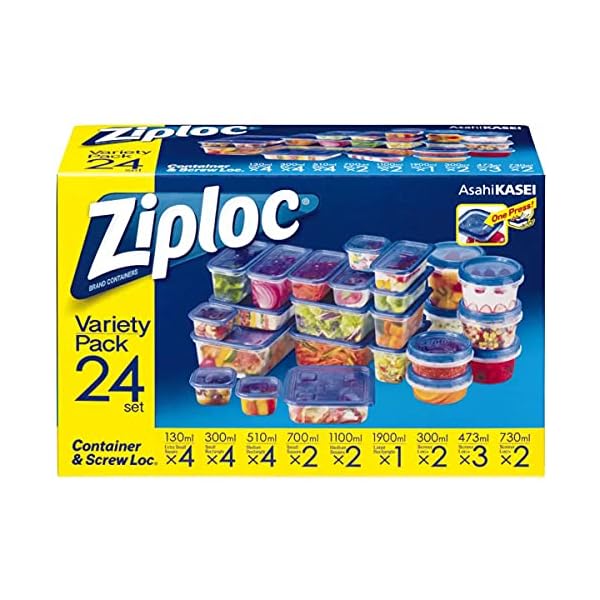 ジップロックコンテナ Ziploc 9種類 24個入 セット プラスチック