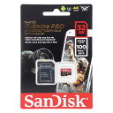 サンディスク ( SANDISK ) 32GB microSD Extreme PRO R=100MB/s W=90MB/s SDアダプタ付き ［海外パッケージ］ SDSQXCG-032G-GN6MA