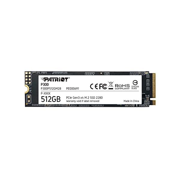 Patriot Memory P300 512GB M.2 SSD 2280 NVMe PCIe Gen 3x4 内蔵型SSD P300P512GM28