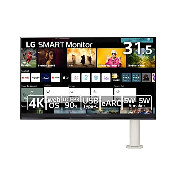 32SQ780S-W/LG ޡȥ˥/SMART Monitor / 31.5 4K(38402160) / webOS22 / VA/쥢/AirPlay 2 / USB Type-CeARCбHDMI/르Υߥ