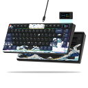【海外発送】Womier S-K80 75% キーボードカラー OLED ディスプレイメカニカルゲーミングキーボードホットスワップキーボードガスケットマウント ...