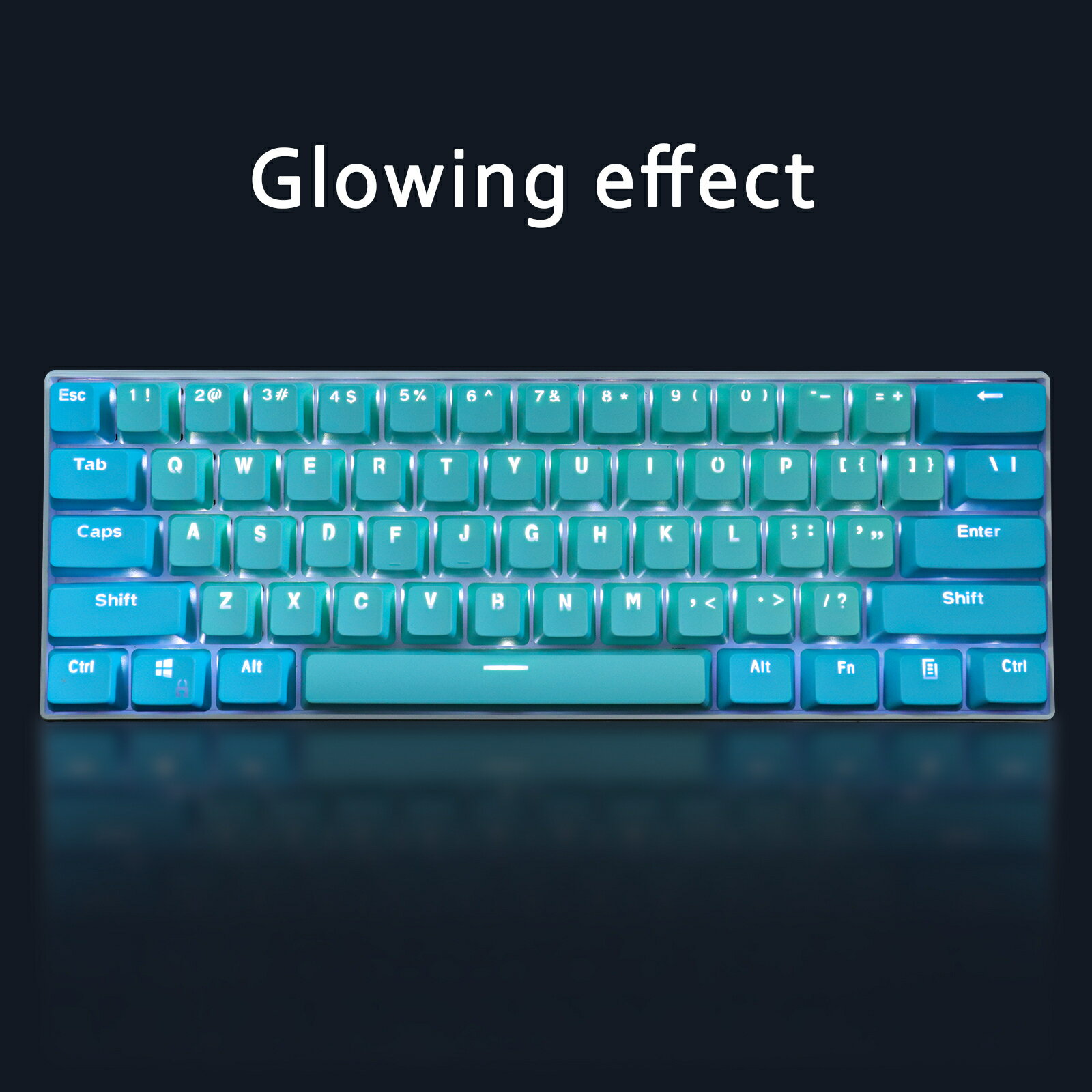 【海外発送】(キーキャップのみの販売) RK 61 キーキャップ PBT 素材 OEM 高性能キーキャップ、バックライト付き 2 色メカニカルキーボード キーキャップ