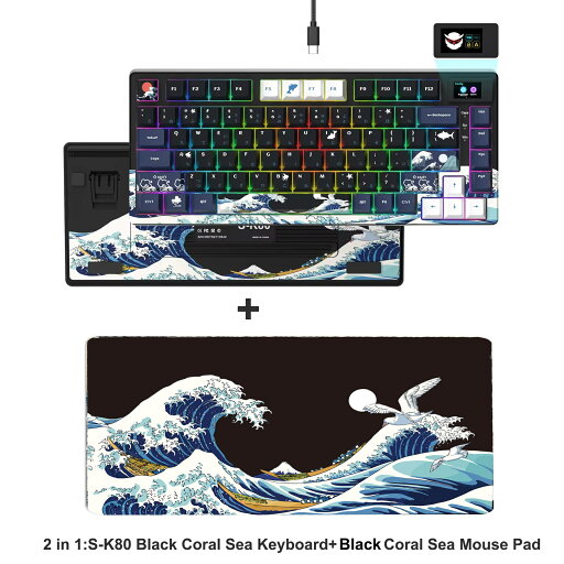 【海外発送】Womier S-K80 75% キーボードカラー OLED ディスプレイメカニカルゲーミングキーボードホットスワップキーボードガスケットマウント RGB カスタムキーボード 【海外発送】Womier S-K80 75% キーボードカラー OLED ディスプレイメカニカルゲーミングキーボードホットスワップキーボードガスケットマウント RGB カスタムキーボード