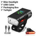 【海外発送】LEDマウンテンバイクヘッドライト,USB充電式,1000lm,2t6