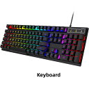 【海外発送】有線バックライト付きキーボードゲーミングメカニックキット防水発光104キーキーボードとマウスセットゲーマーPCラップトップホームオフィス用(2)