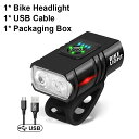 【海外発送】LEDマウンテンバイクヘッドライト,USB充電式,1000lm,2t6