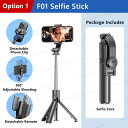 F01 Selfie スティック三脚電話スタンドポータブルミニ三脚ワイヤレス Bluetooth 付き Android と Iphone スマートフォン撮影 V...
