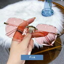 女性用フレームレスカットエッジサングラス、透明サンバイザー、マルチカラーレンズ、サマーファッション、新品、uv400、2022(4)