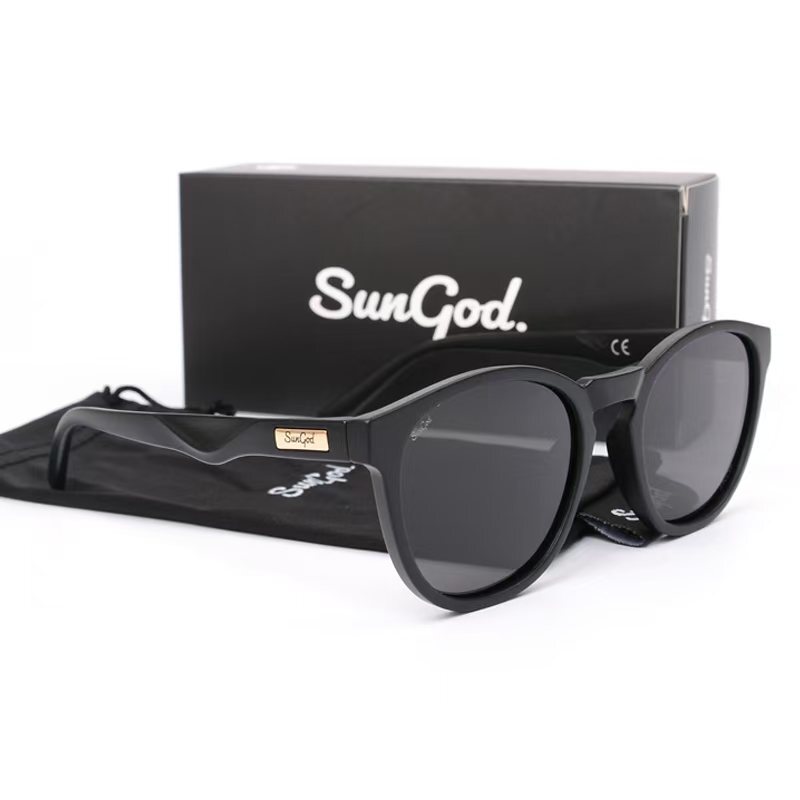 SUNGOD MIRAS ブルーミラーサングラス メンズ 偏光レンズ メガネ レトロ ファッシ...