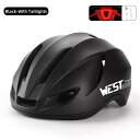 West Biking-一体成形されたリアLEDライト付きユニセックスロードバイクヘルメット,スポーツ安全,女性用エアロサイクリングヘルメット,kc認定