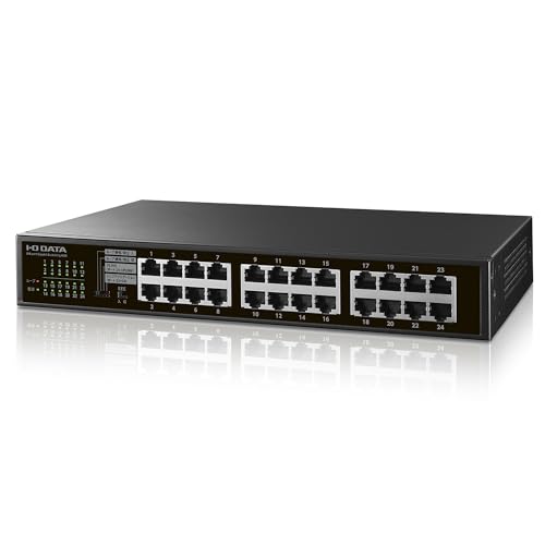 IODATA 24ポート スイッチングハブ ギガビット対応 ループ検知 防止 ポートVLAN リンクアグリゲーション モード切替 セキュリティ 冗長性 L2 ファンレス メタル筐体 壁面設置 壁掛け 電源内蔵 日本メーカー ETG-ESH24LM IODATA 24ポート スイッチングハブ ギガビット対応 ループ検知 防止 ポートVLAN リンクアグリゲーション モード切替 セキュリティ 冗長性 L2 ファンレス メタル筐体 壁面設置 壁掛け 電源内蔵 日本メーカー ETG-ESH24LM