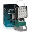 マキタ ライト18Vバッテリー互換 充電式 ワークライト LED フラッドライト コードレス作業灯 LED投光器手提げ付 スマホ充電 USB充電 Type-C充電 超高輝 携帯型 工事現場/非常用照明/屋外作業/キャンプ/登山/夜釣り/防災/停電に最適 軽量