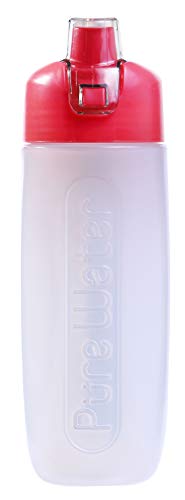 クリタック(Kurita) 浄水器 レッド 幅6.5×奥行7.5×高さ2.1cm 携帯用浄水ボトル ピュアウォーター 030678