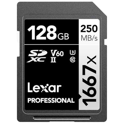 Lexar レキサープロフェッショナル1667×128GB SDXC UHS-II / U3カード（LSD128CBNA1667）