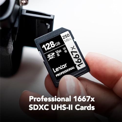 Lexar レキサープロフェッショナル1667×128GB SDXC UHS-II / U3カード（LSD128CBNA1667）