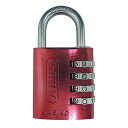 日本ロックサービス ABUS ナンバー可変式南京錠 145IB レッド 40