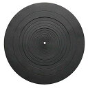 直径 300mmゴム製シリカゲルレコードプレーヤーマットターンテーブルスリップマット 超薄型 帯電防止 防振マット(12 インチ, 黒)