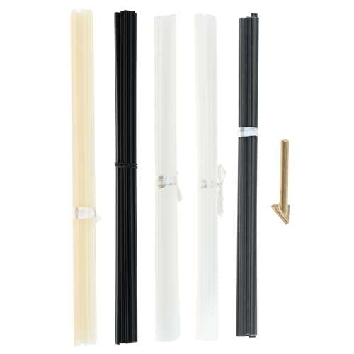 Yetaha プラスチック溶接棒キット 50本入り PP ABS PE PVC 5色カラー溶接棒 長さ20cm 三角形溶接頭 1個入り プロの表面修理 プラスチック溶接 プラ補修用