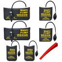 WANYIG エアーウエッジ 強度TPU製品 6点セット エアージャッキ 車 ドアロック エアーインフレーター ドアロック解除補助 ジャッキアップ 300KG対...