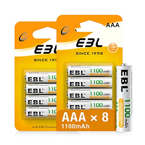 EBL 単4充電池 充電式 ニッケル水素充電池 8本入り 高容量充電池 1100mAhで長持ち 約1200回使用可能 単四充電池 AAA充電池8本パック 防災電池 EBL 単4充電池 充電式 ニッケル水素充電池 8本入り 高容量充電池 1100mAhで長持ち 約1200回使用可能 単四充電池 AAA充電池8本パック 防災電池