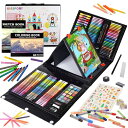 290点 お絵描きセット 子供用 アートセット、KINSPORY 両面イーゼル 水彩画 色鉛筆 絵の具 マーカー クレヨン セット、新進アーティスト向けの 学用...