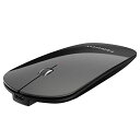 FENIFOX Bluetooth マウス- 充電式 無線 超薄型 マウス 静音 携帯 ブルートゥース Mouse 小型ミニ ポータブル Mice Laptop Computer PC Mac 用 - 黒い ブラック(2)
