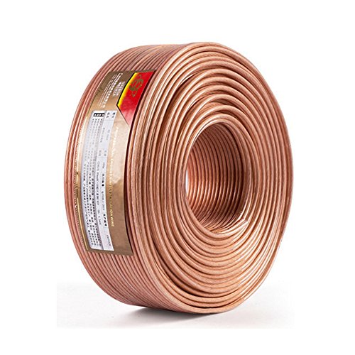 スピーカーケーブル スピーカーコード オーディオケーブル 高純度OFC (50m, 1.28mm²)