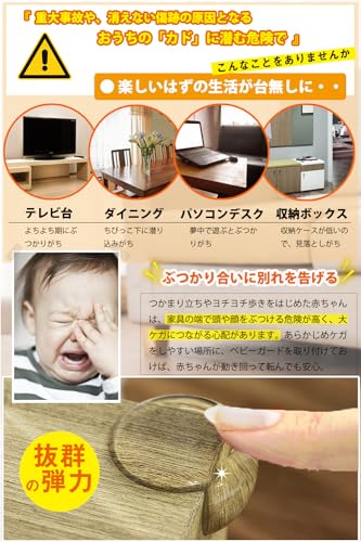 [Fieekty]コーナークッション コーナーガード【20個セット】【保育士が推薦】透明 角 保護 テーブルコーナーカバー テーブル角カバー 超強力テープ 安心の無毒素材採用 5倍弾力の新クッション設計 ベビーコーナーガード (円型)