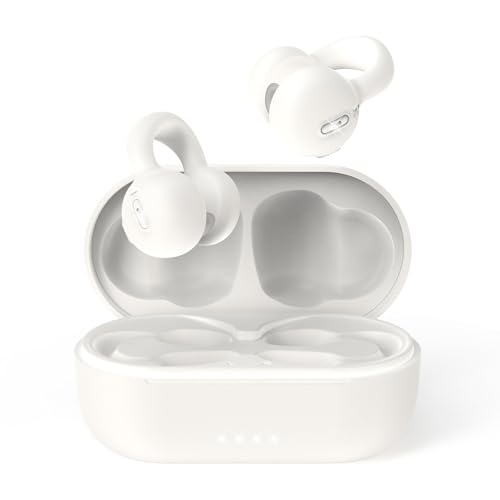 【時代を開く OWSイヤホン】 Bluetoothイヤホン 「イヤーカフ」型イヤホン 完全ワイヤレスイヤホン bluetooth 5.3 マイク付き 骨伝導イヤホンより快適 耳を塞がないイヤホン 耳挟み式 空気伝導イヤホン ブルートゥース イヤホン ENCノイズキャンセリング