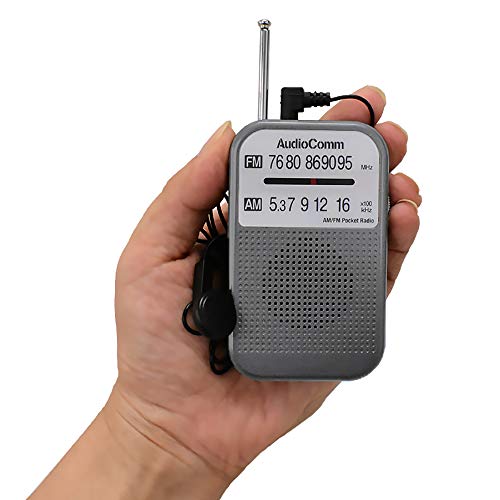 オーム電機OHM AudioComm AM/FMポケットラジオ グレー RAD-P132N-H 03-5522