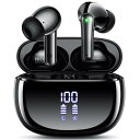 イヤホン bluetooth ワイヤレスイヤホン Bluetooth5.4対応 YBYP ブルートゥース イヤホン LEDディスプレイ ノイズキャンセリング ぶるーとぅーすイヤホン 小型/軽量 長時間再生 自動ペアリング タッチコントロール Type-C充電 IPX7防水 片耳/両耳