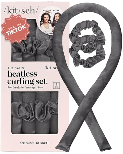 Kitsch Satin Heatless Curling Set - Hair Rollers for Heatless Curls | ...