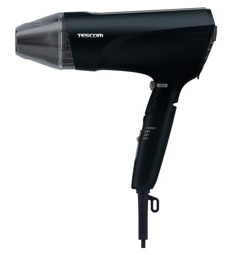 テスコム ヘアドライヤー プロテクトイオン 折りたたみ 大風量 速乾 軽量 ラク抜きプラグ Speedom レッド TID2400B-R