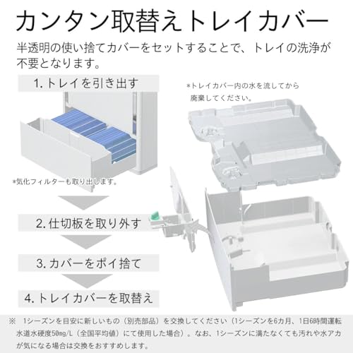 ダイニチ (Dainichi) 加湿器 ハイブリッド式(木造和室25畳まで/プレハブ洋室42畳まで) PCタイプ パワフルモデル ホワイト HD-PC1500G-W