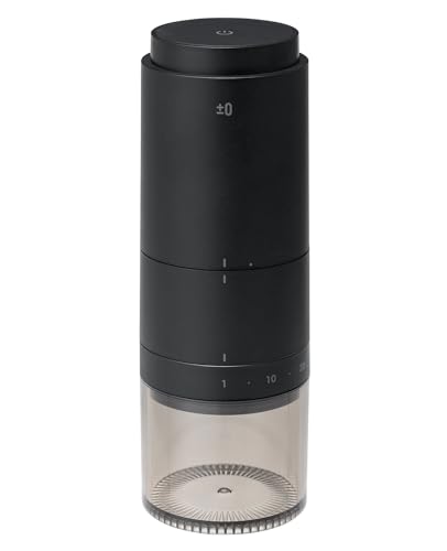 ±0 プラスマイナスゼロ 電動コーヒーミル XKM-J110 (ブラック) コニカル式 挽き分け38種類 簡単ダイヤル操作