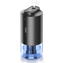 加湿器 小型 卓上 超音波加湿器 【2024冬モデル&抗菌鋼板&デジタル残量表示】 コードレス加湿器 55ml/hパワフル加湿 20時間加湿 Type-C充電式 2600mah大容量バッテリー 車載加湿器 除菌 次亜塩素酸水対応 アロマ対応 空気清浄機 コンパクト 静音