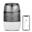 SwitchBot 加湿器 気化式 Alexa 大容量 - 4.5L 21畳対応 スイッチボット 18dB 静音 省エネ 上から給水 加湿量最大750ml/h 抗菌 フィルター自動乾燥 最大22.5時間連続稼働 冬乾燥対策 花粉症対策 スマホで操作 スマートホーム Google Home
