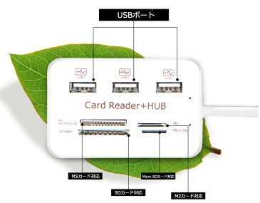 カードリーダー usb SDカードリーダー データ転送 マルチカードリーダー 多機能 メモリーカード対応 マルチカードリーダー メモリースティック SDカード マイクロSD 小型 HUB マルチ カード リーダー MicroSD SD USB M2 MS カード 送料無料