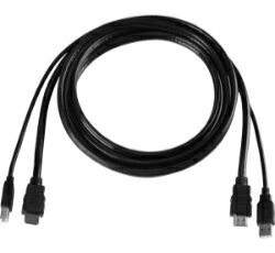 CyberView： -801Dモデル用 (2K HDMI KVM) ケーブル長：1.8m [PC側] HDMI, USB Type A [KVM側] HDMI, USB Type B