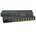 CV-S1601:16ポートKVM切換器|VGA:WUXGA/1080p|USB HID|デイジーチェーン接続対応|CE-6 USB+PS/2KVMケーブル1....