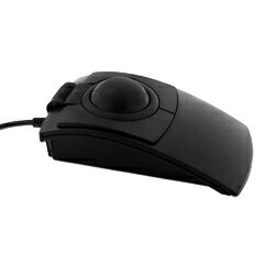 L-Trac Black Trackball：USB トラックボール 3ボタン スクロールホイール オプション拡張スイッチ (ボール色：ブラック)