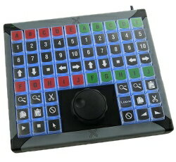X-keys XK-68 Jog & Shuttle：ジョグシャトル搭載 68キー USB プログラマブル・キーボード (バックライトLED 赤/青)