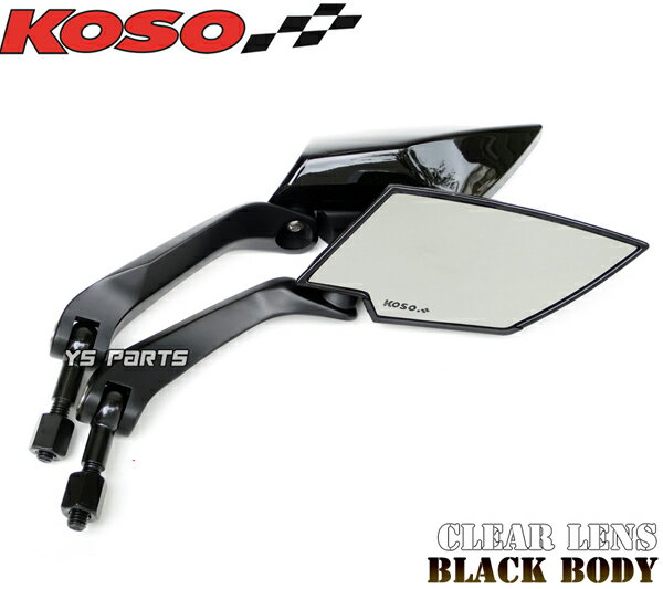 【送料無料】【正規品】KOSO TTミラーブラック/白 キムコレーシングキング180Fiスーパー9Sレーシング125レーシング150