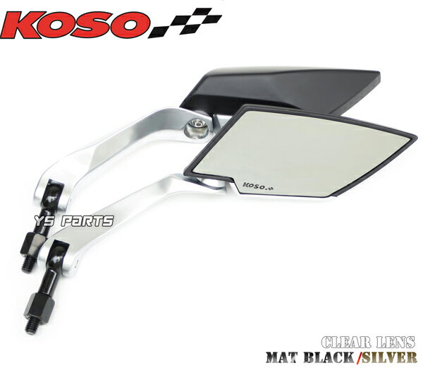 【送料無料】【本物正規品】KOSO TTミラー艶消黒/銀 PGO G-MAX125/G-MAX150/G-MAX200/G-MAX220/アッローロ125/PMX110