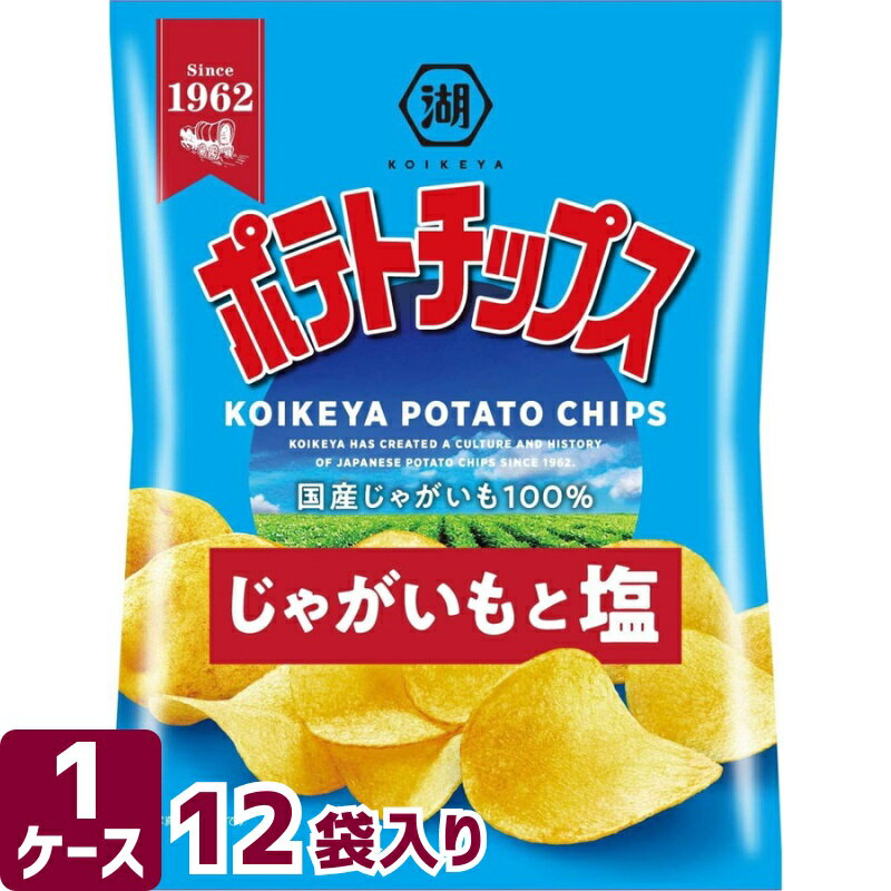 湖池屋 コイケヤ ポテトチップス じゃがいもと塩 60g×12袋 箱買い お菓子 スナック菓子 ポテチ うすしお 塩