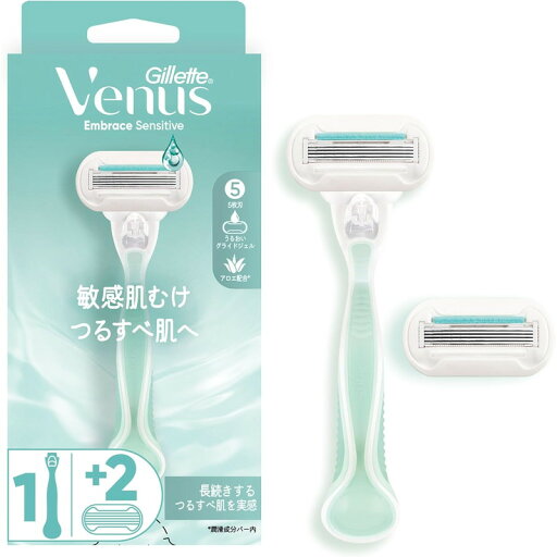 P&G ジレット ヴィーナス エンブレイス センシティブ 敏感肌むけ 女性用 カミソリ 1セット P&G ジレット ヴィーナス エンブレイス センシティブ 敏感肌むけ 女性用 カミソリ 1セット