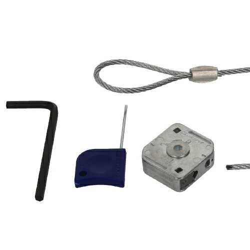 ロッカブルプラス＋ループ ドブメッキ 3X5000 ［1セット］ 吊り・振れ止め用接続金具 標識 パネル カメ..