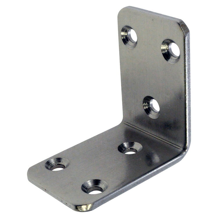 ステンレス 幅広 内折 3×30×45 ［10個］#補強金物 ステンレス SUS 隅金 幅広 取付 接合 金具 L型金具 DIY 八幡ねじ